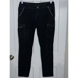 KUHL Womens Black Cargo Pants Zip Pockets Size 14 REG Outdoor Casual